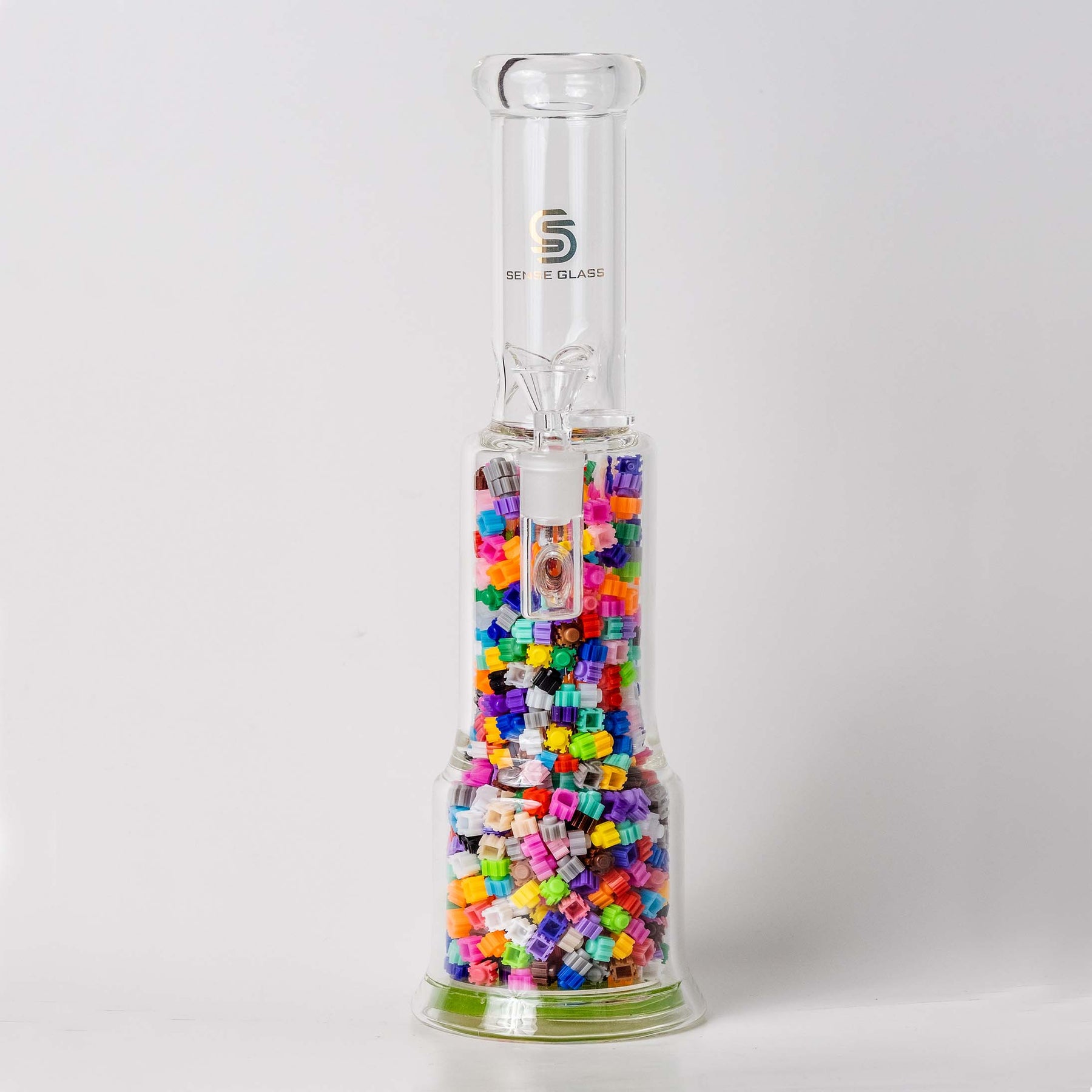 Sense Glass 13 inch Bong with Building Blocks Unique Design