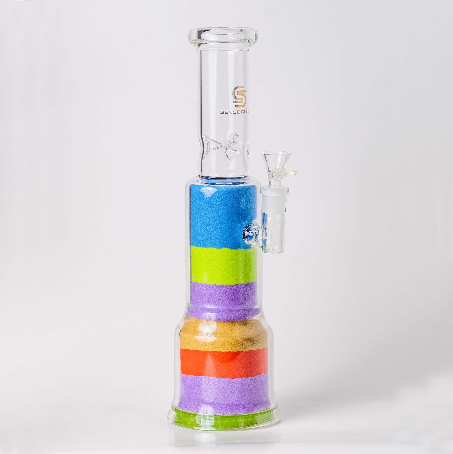 Sense Glass 13 inch Bong with Colorful Sand