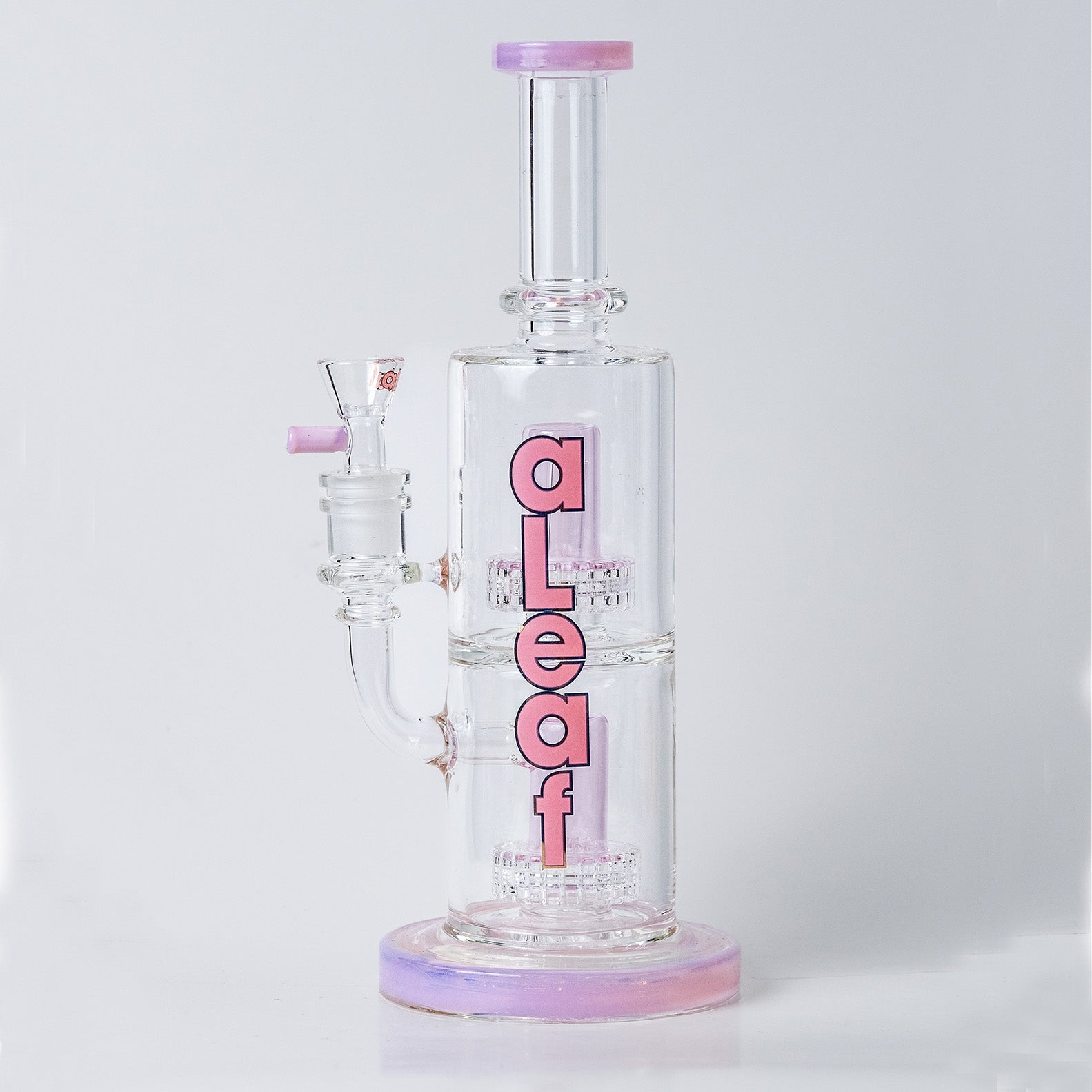 Front View of Pink Percolator Bong