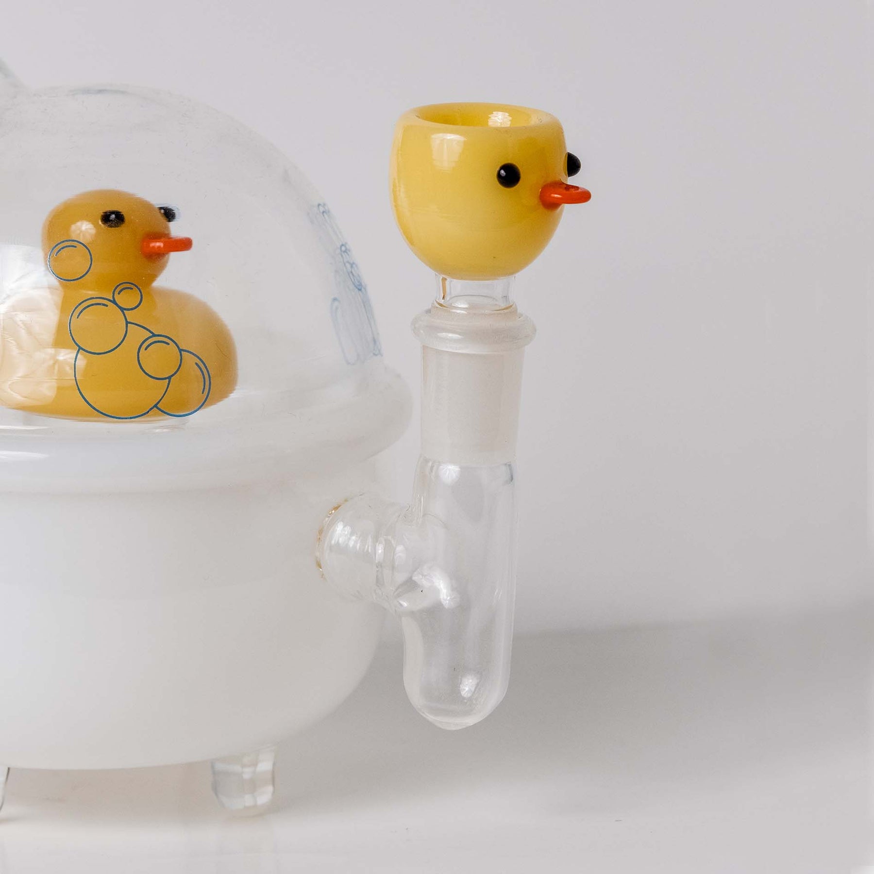 Close Up of Bong with Duck Design