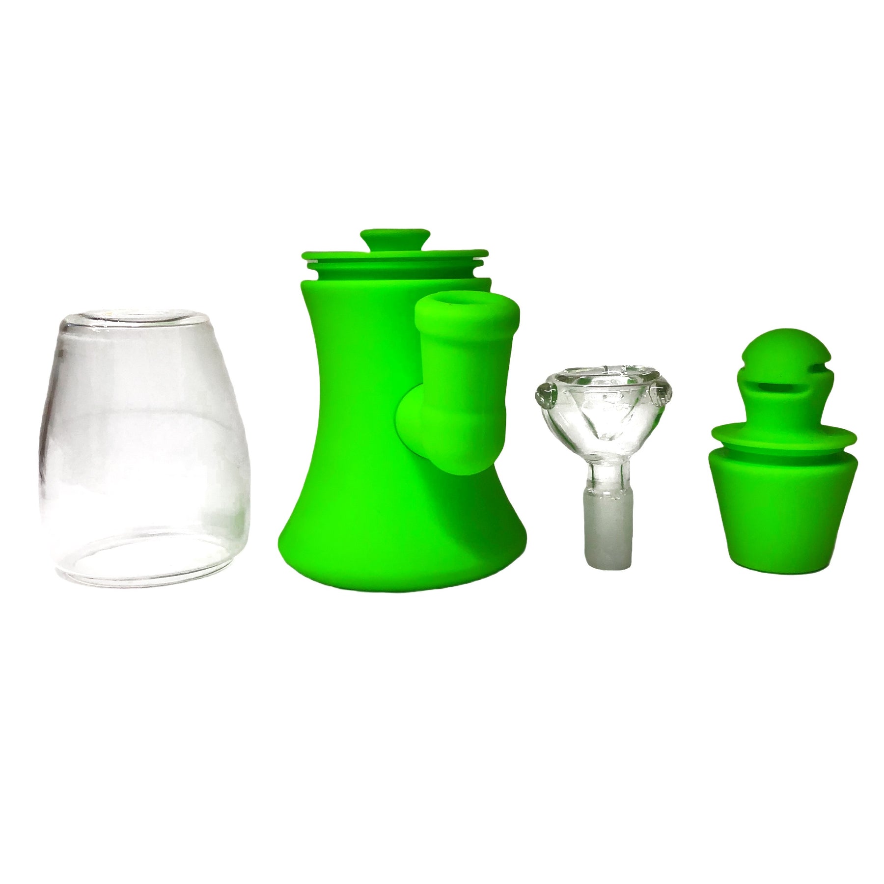Silicone Lava Lamp Bong Green Parts