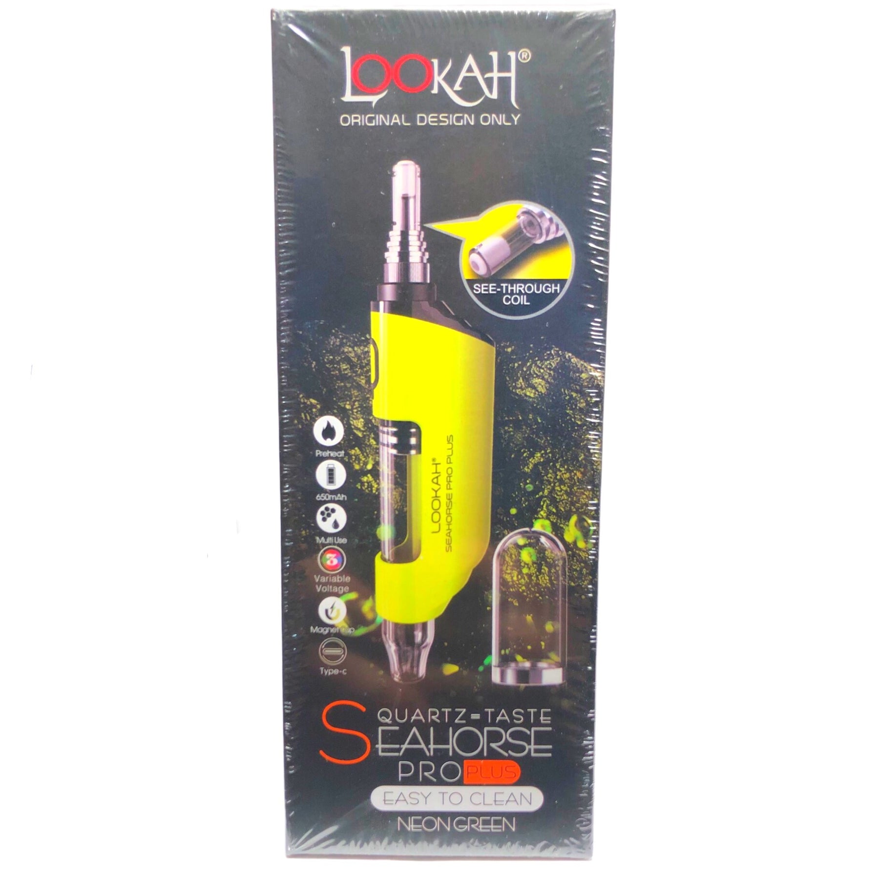 Lookah Seahorse Plus Neon Green Color