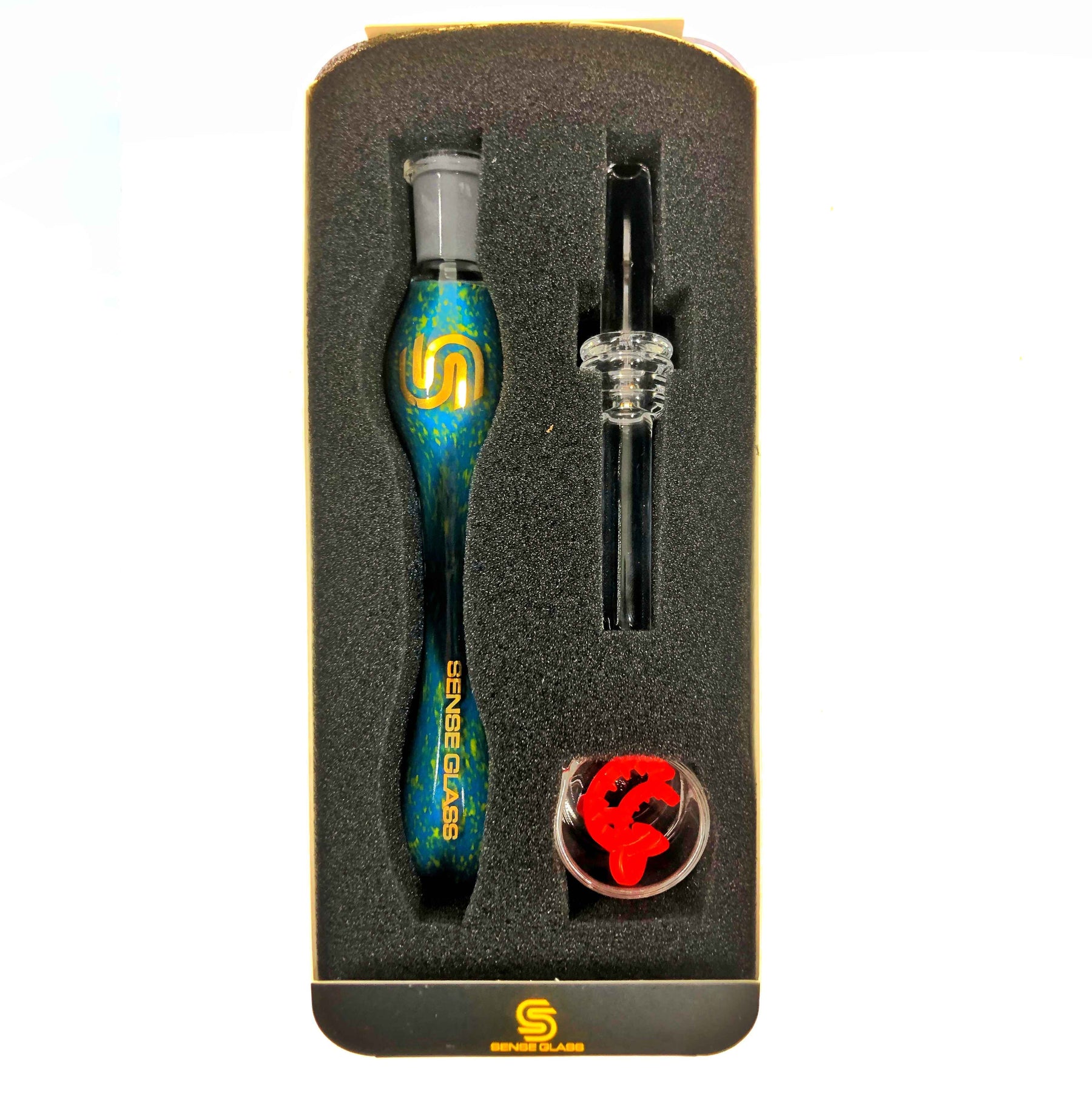 Sense Glass Nectar Collector Blue And Green Package