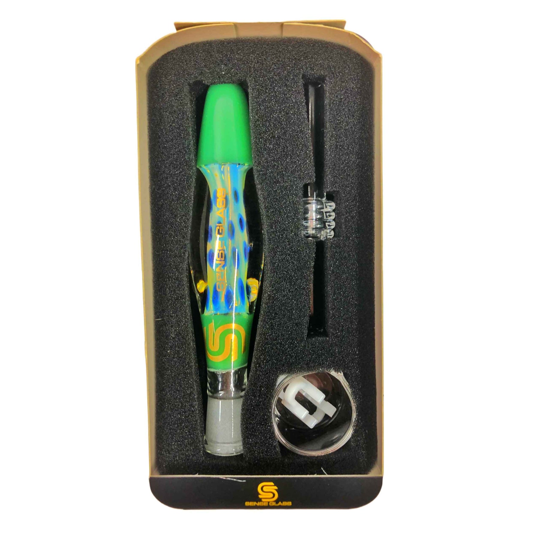 Sense Glass Nectar Collector Green Blue Inside View