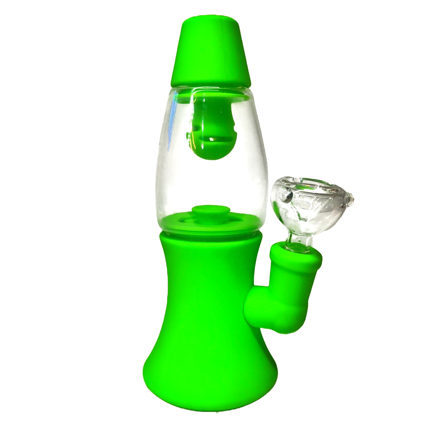 Silicone Lava Lamp Bong Green