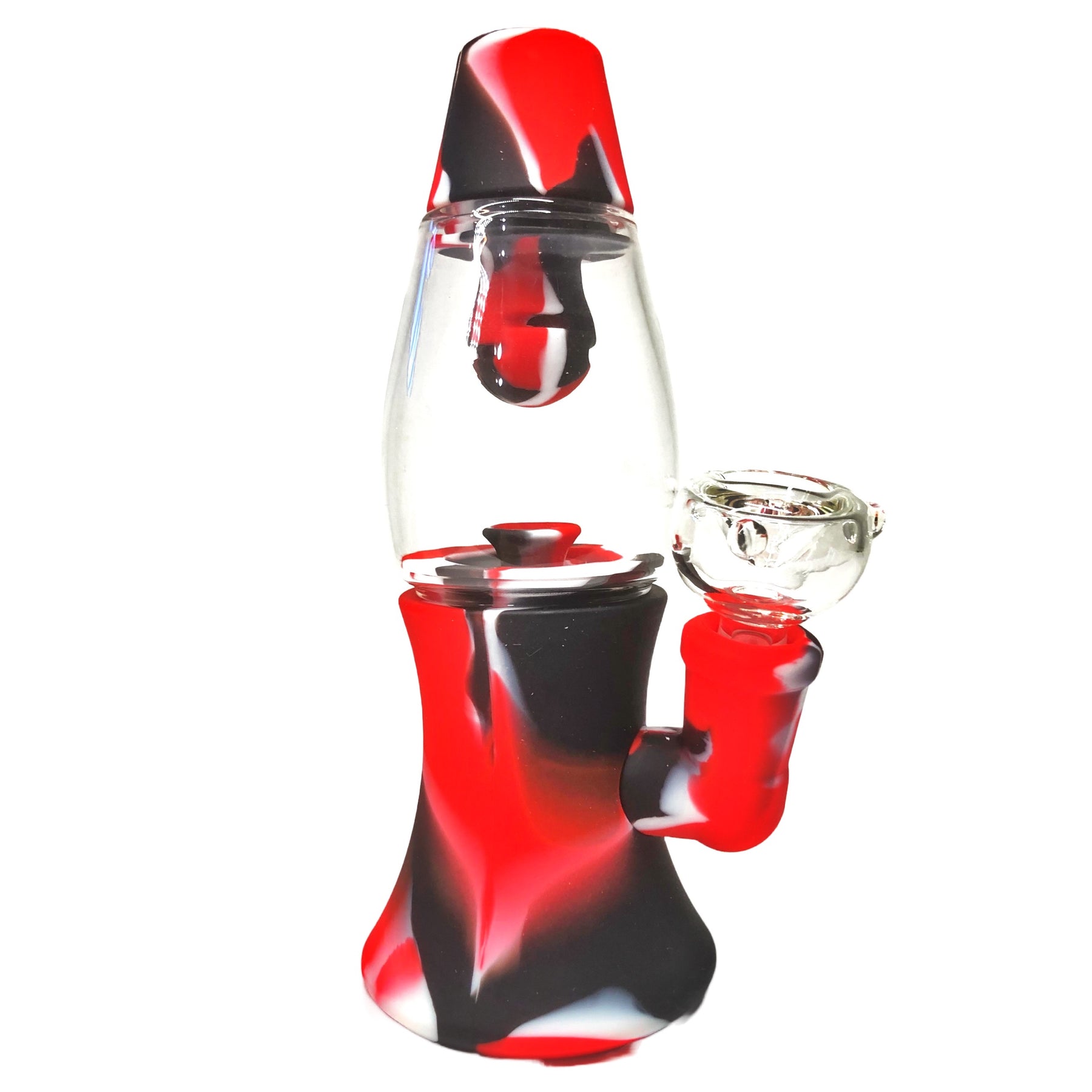 Silicone Lava Lamp Red Black Color