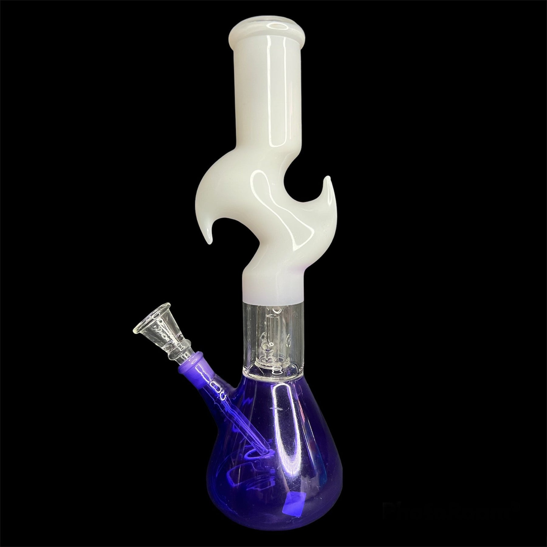 12 Inch Zig Zag Bong with Percolator - Golden Leaf Shop