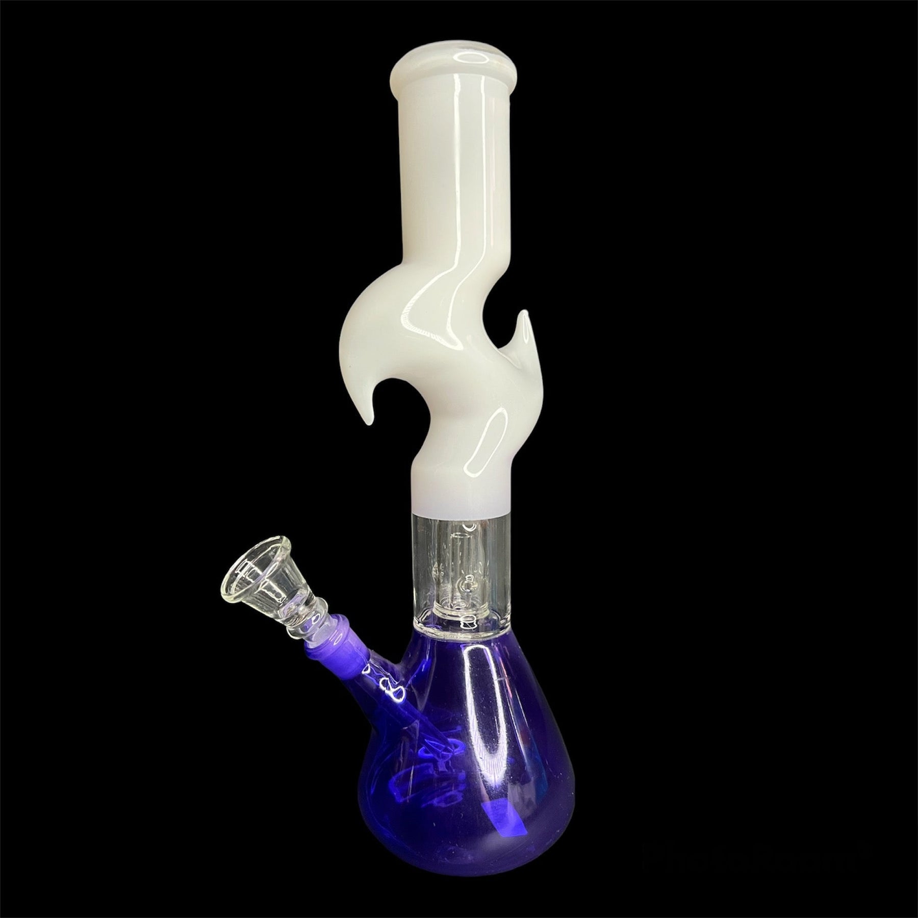 12 Inch Zig Zag Bong with Percolator - Golden Leaf Shop