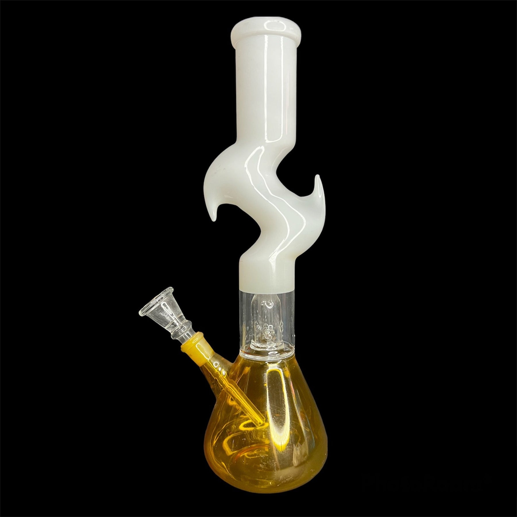 12 Inch Zig Zag Bong with Percolator - Golden Leaf Shop