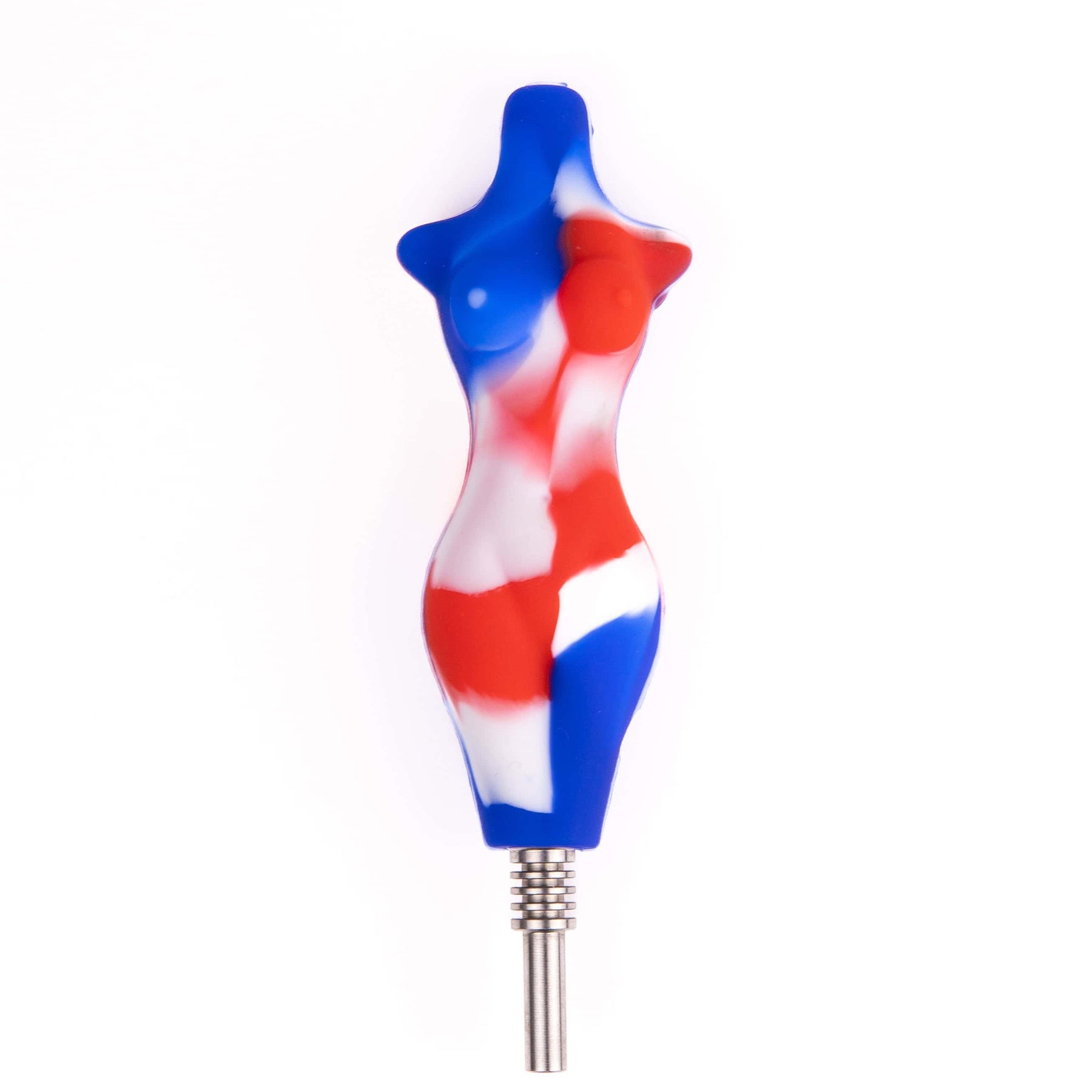 naked woman nectar collector blue red swirl