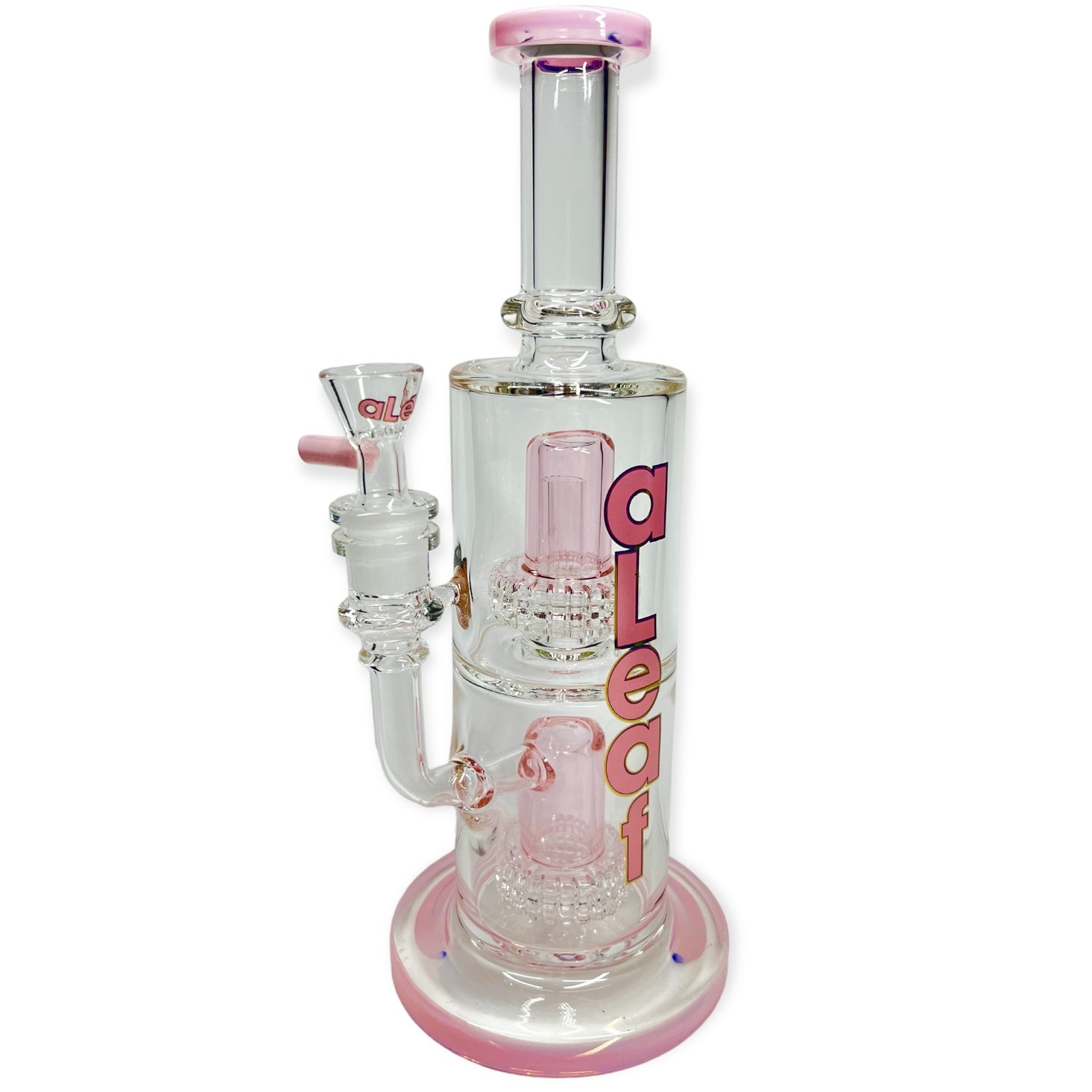 11 inch Double Matrix Bong by aLeaf color Pink