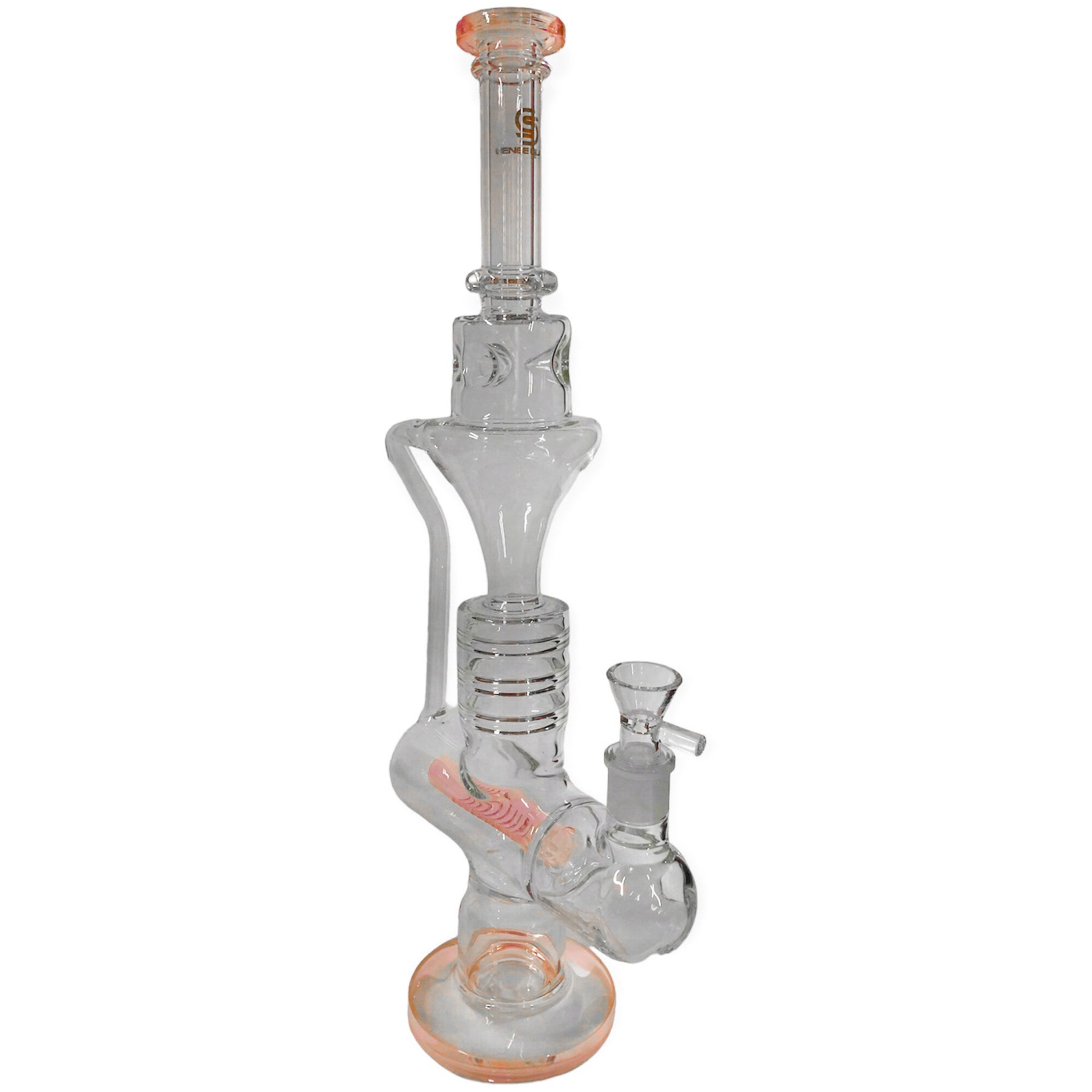 17 Inch Bong with Inline Percolator and Ice Catcher by Sense Glass - Golden Leaf Shop