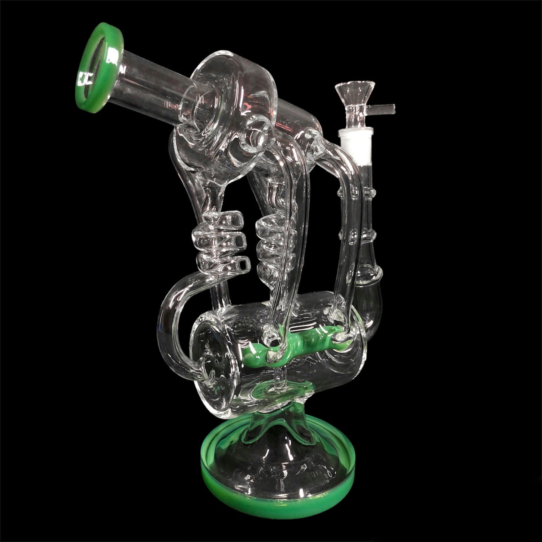 Dual Coil Bong with Inline Percolator - Golden Leaf Shop