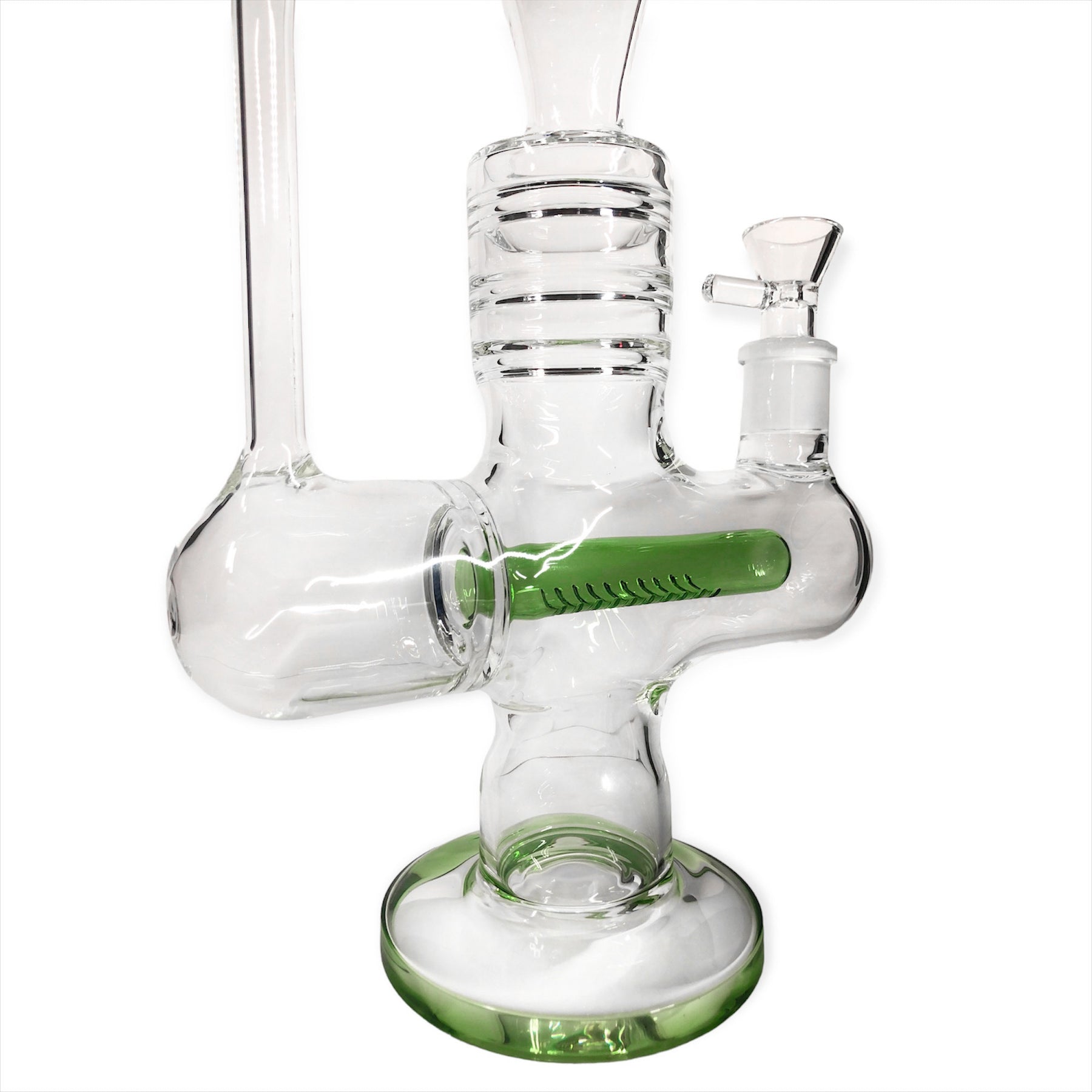 17 Inch Bong with Inline Percolator and Ice Catcher by Sense Glass - Golden Leaf Shop