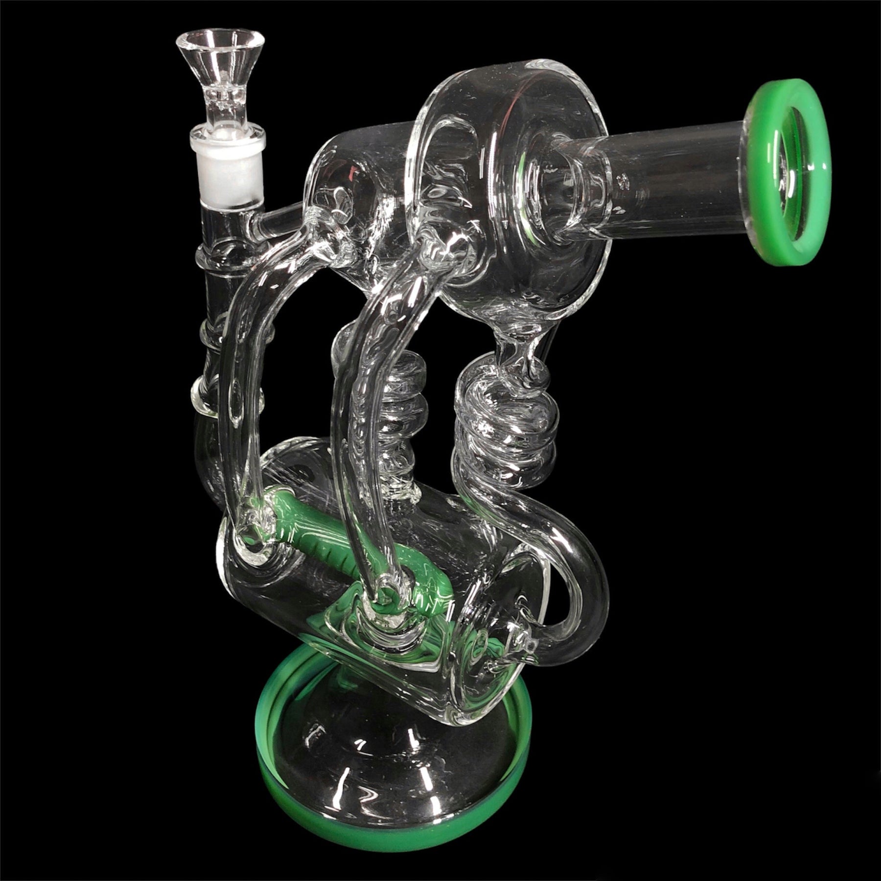 Dual Coil Bong with Inline Percolator - Golden Leaf Shop