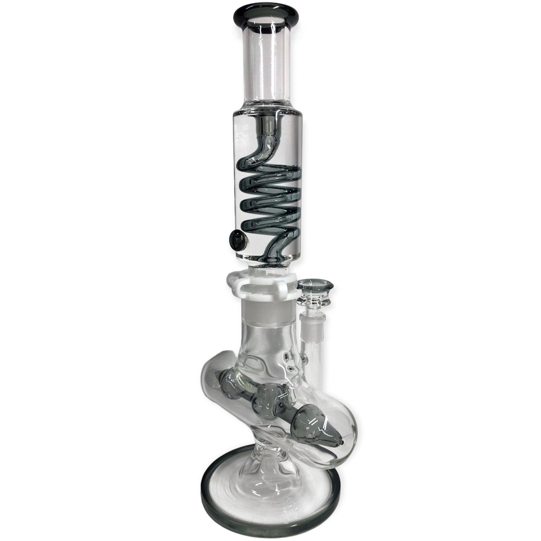 Freezable Glycerin Coil Bong with Inline Percolator by Sense Glass - Golden Leaf Shop