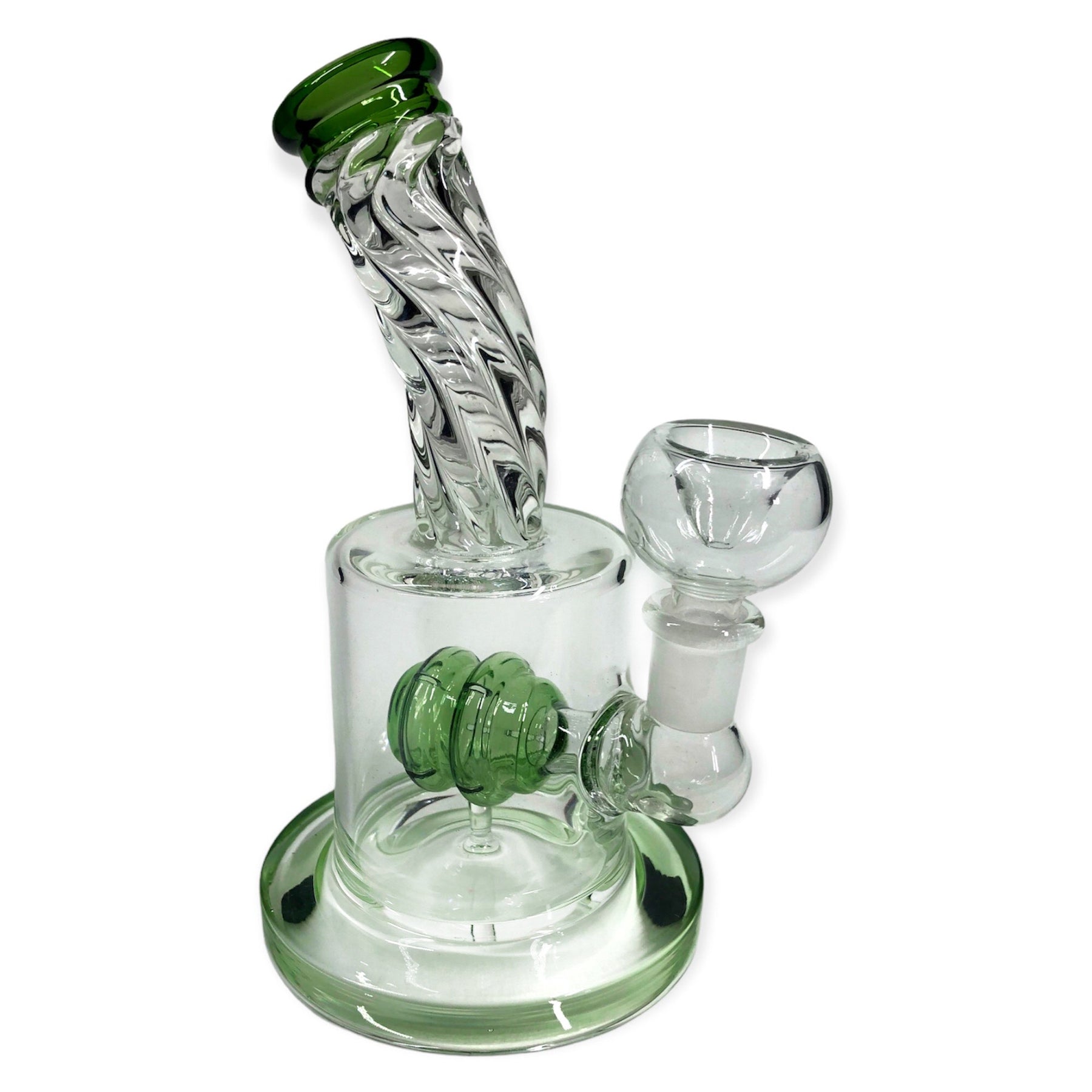 Twisted Neck Bong with Percolator - Golden Leaf Shop