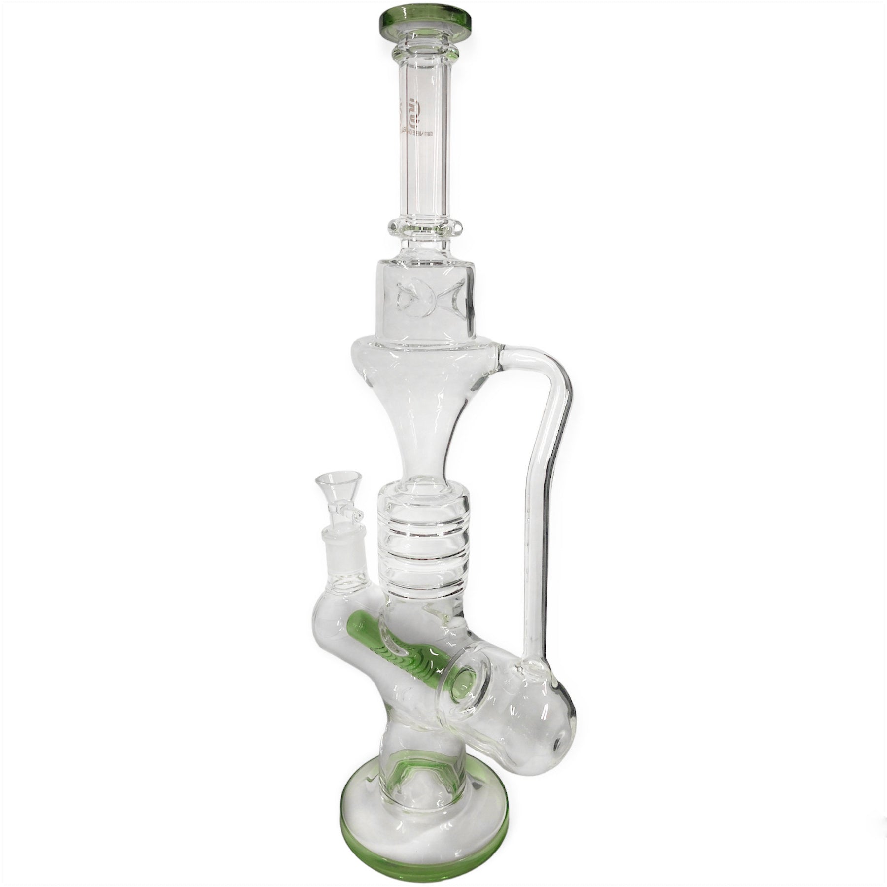 17 Inch Bong with Inline Percolator and Ice Catcher by Sense Glass - Golden Leaf Shop