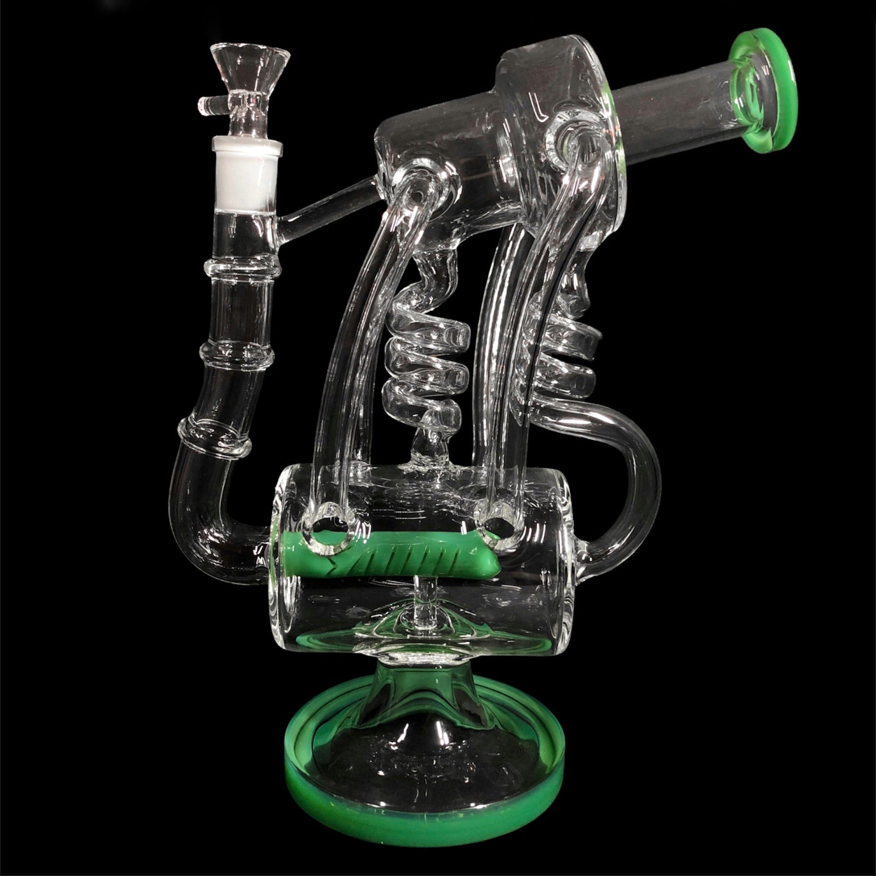 Dual Coil Bong with Inline Percolator - Golden Leaf Shop