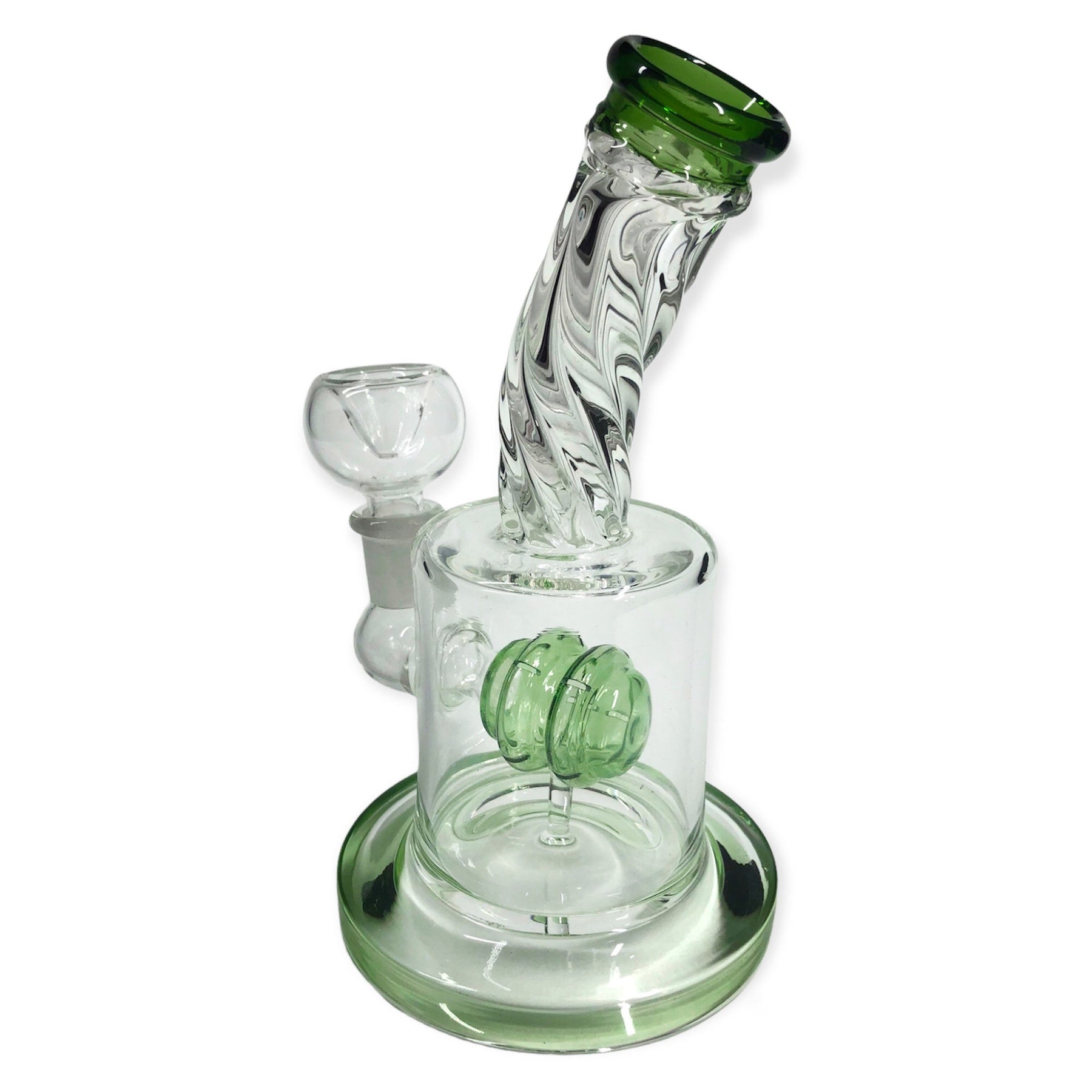 Twisted Neck Bong with Percolator - Golden Leaf Shop
