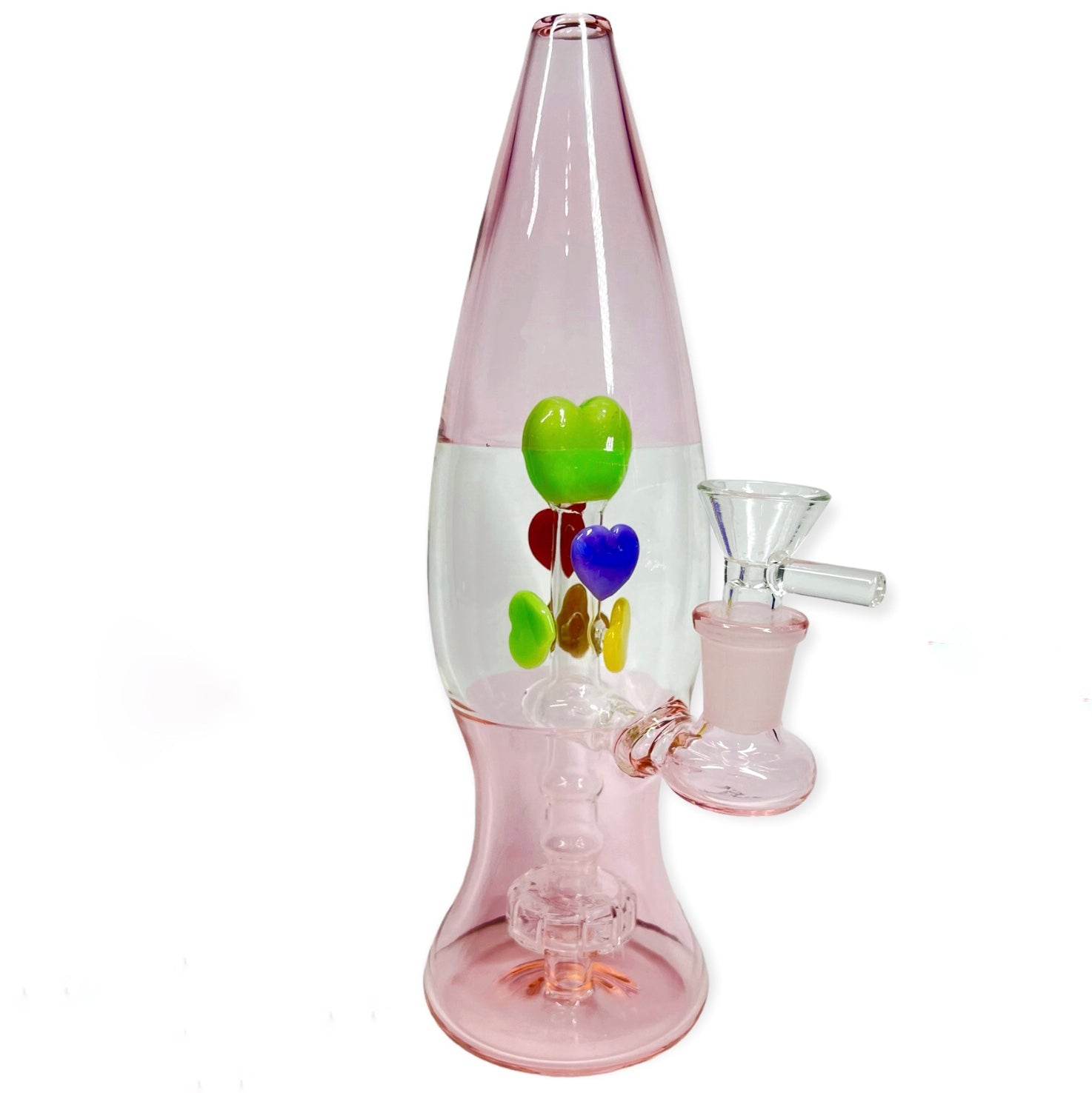 Lava lamp bong with Percolator Pink