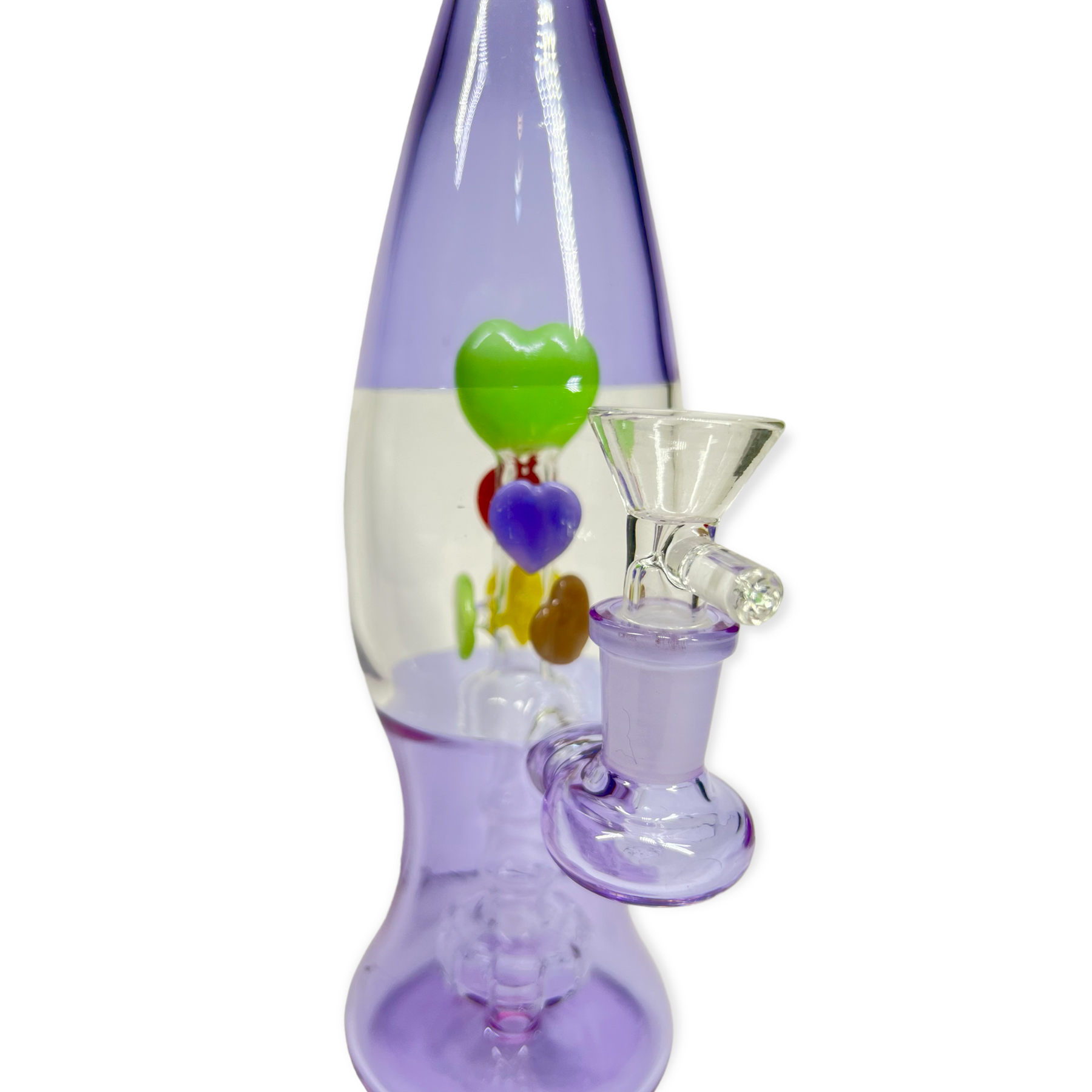 Lava lamp water pipe with percolator purple