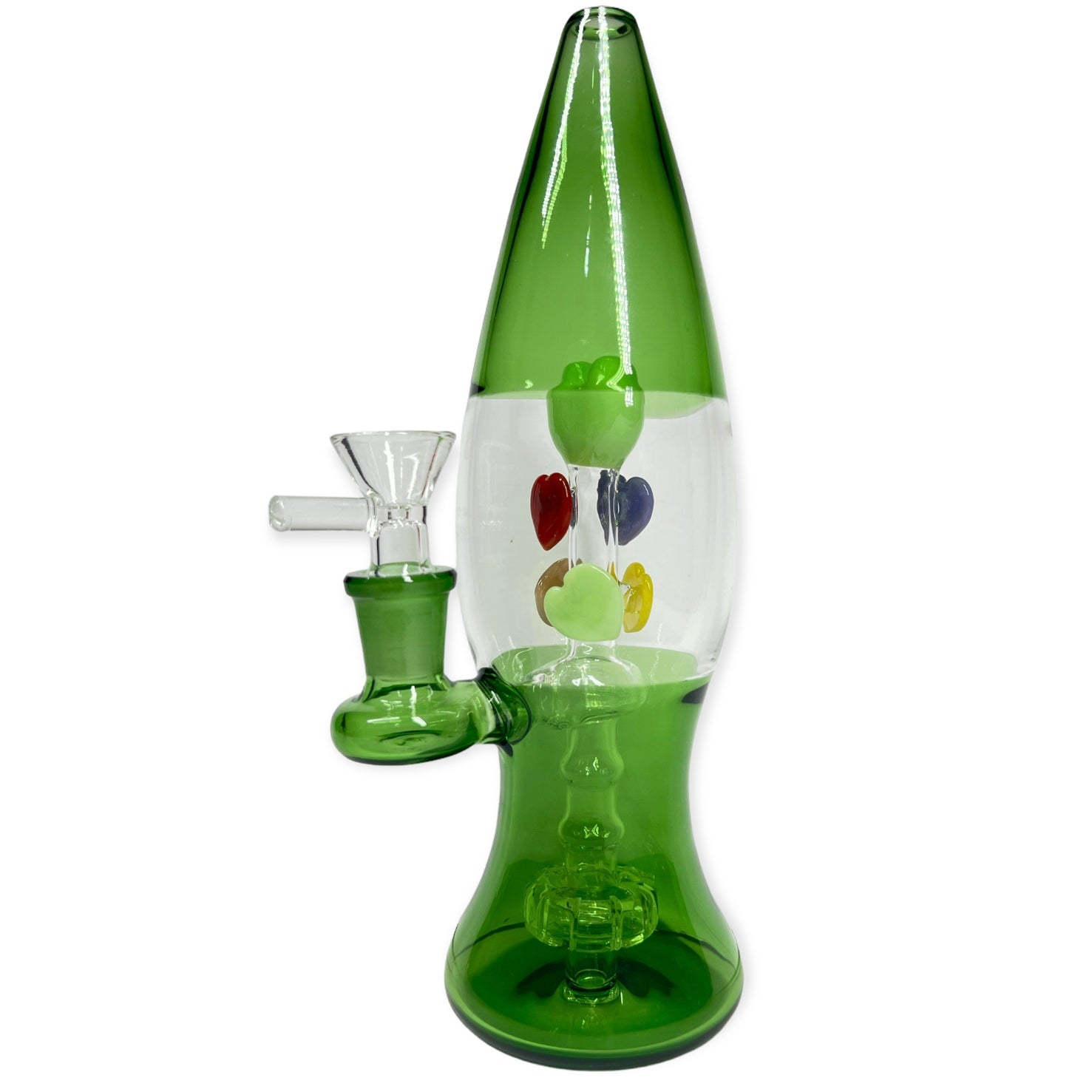 Lava lamp water pipe with Percolator color Green
