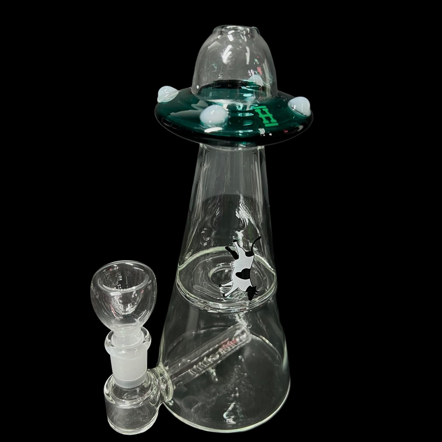 Teal Hemper UFO Cow Bong