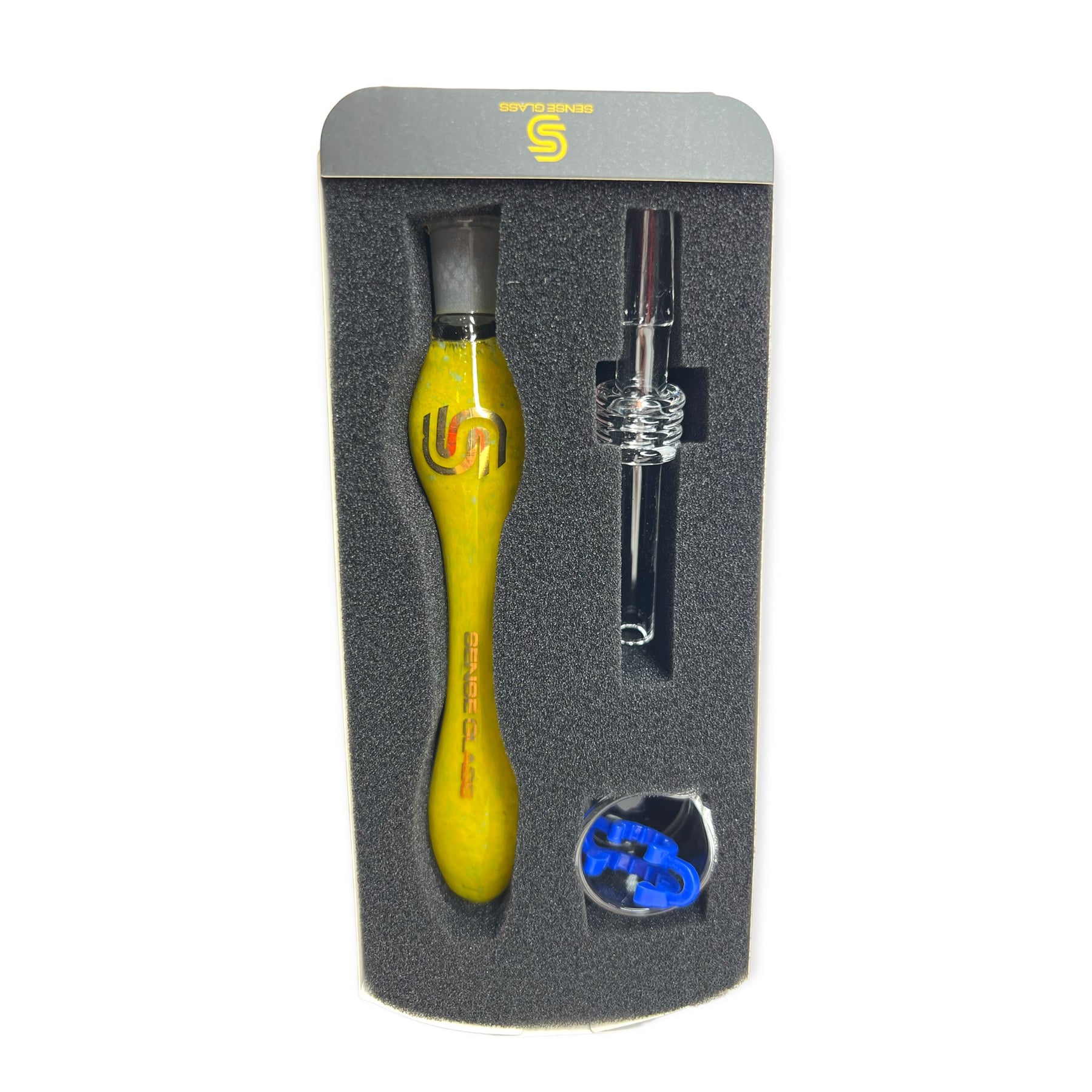 Sense Glass Nectar Collector in Custom Box/Case - Golden Leaf Shop