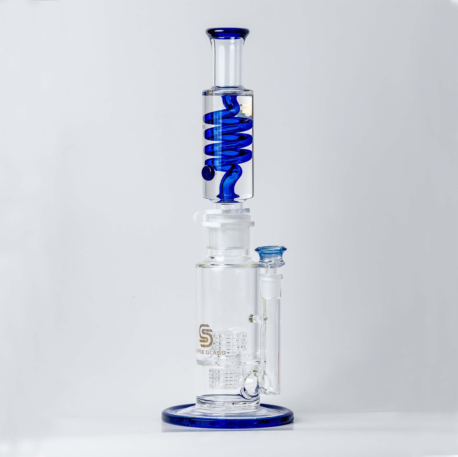 Double Matrix with Freezable Coil Bong Blue