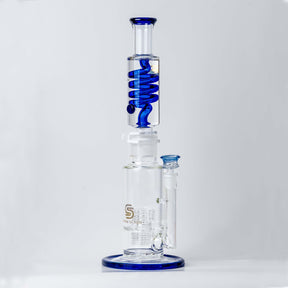 Double Matrix with Freezable Coil Bong Blue