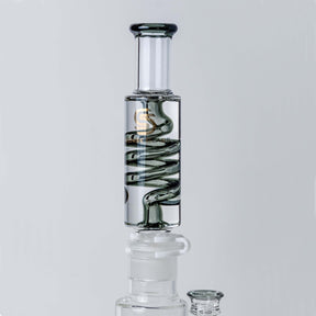 Freezable Coil Attachment to Double Matrix Bong Grey