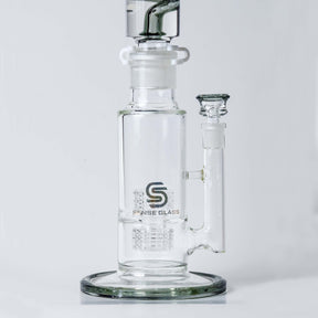 Close Up of Sense Glass Matrix Double Freezable Coil Bong