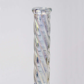 Top View of Iridescent Swirl Bong