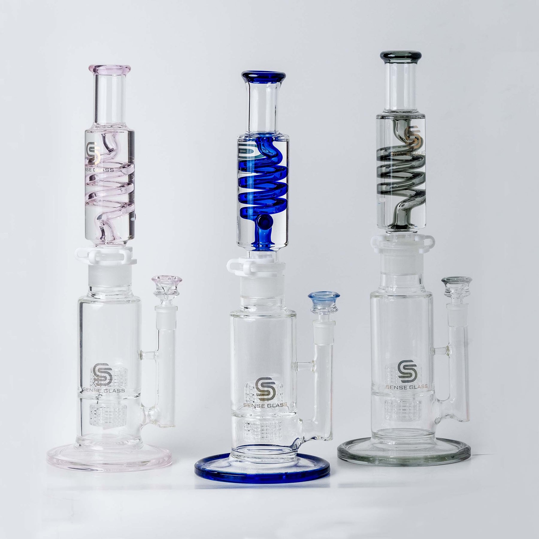 Group Sense Glass Freezable Coil Bong