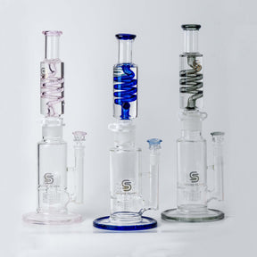 Group Sense Glass Freezable Coil Bong