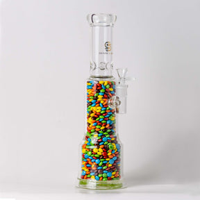 13 inch Bong with Unique Resin Design M&Ms Sense Glass