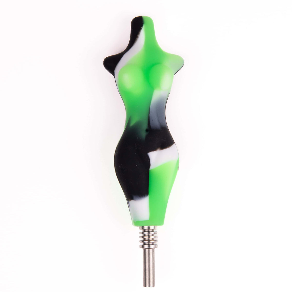 green naked woman silicone