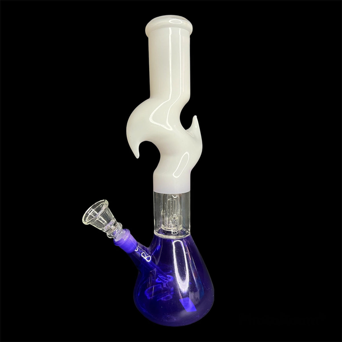 12 Inch Zig Zag Bong with Percolator - Golden Leaf Shop
