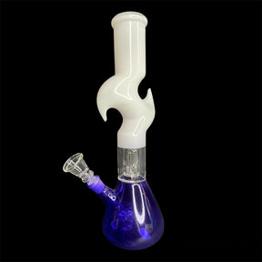 12 Inch Zig Zag Bong with Percolator - Golden Leaf Shop