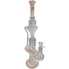 17 Inch Bong with Inline Percolator and Ice Catcher by Sense Glass - Golden Leaf Shop