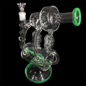 Dual Coil Bong with Inline Percolator - Golden Leaf Shop