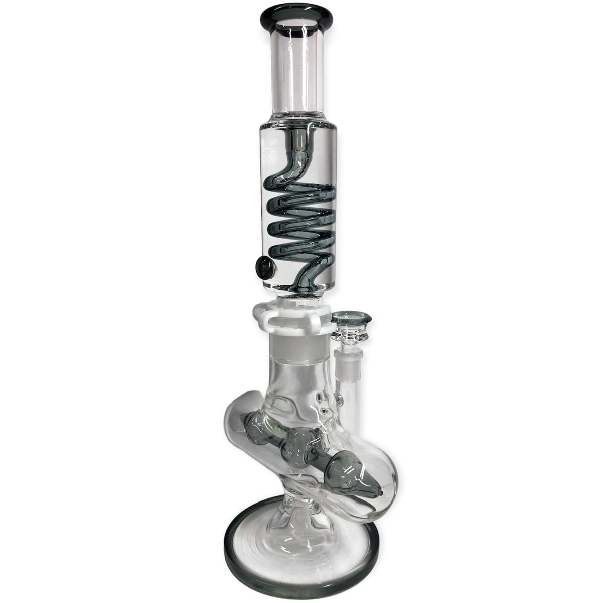 Freezable Glycerin Coil Bong with Inline Percolator by Sense Glass - Golden Leaf Shop
