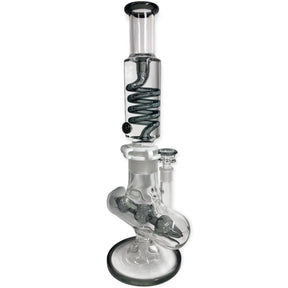 Freezable Glycerin Coil Bong with Inline Percolator by Sense Glass - Golden Leaf Shop