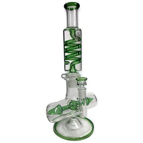 Freezable Glycerin Coil Bong with Inline Percolator by Sense Glass - Golden Leaf Shop