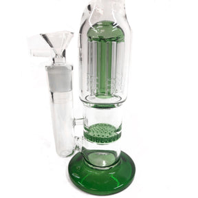 Green Bong with Tree Percolator Close View