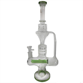 17 Inch Bong with Inline Percolator and Ice Catcher by Sense Glass - Golden Leaf Shop