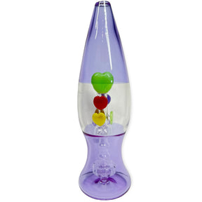 Lava lamp bong with Hearts and Percolator Purple