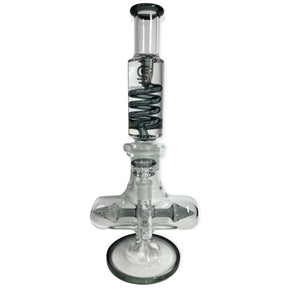 Freezable Glycerin Coil Bong with Inline Percolator by Sense Glass - Golden Leaf Shop