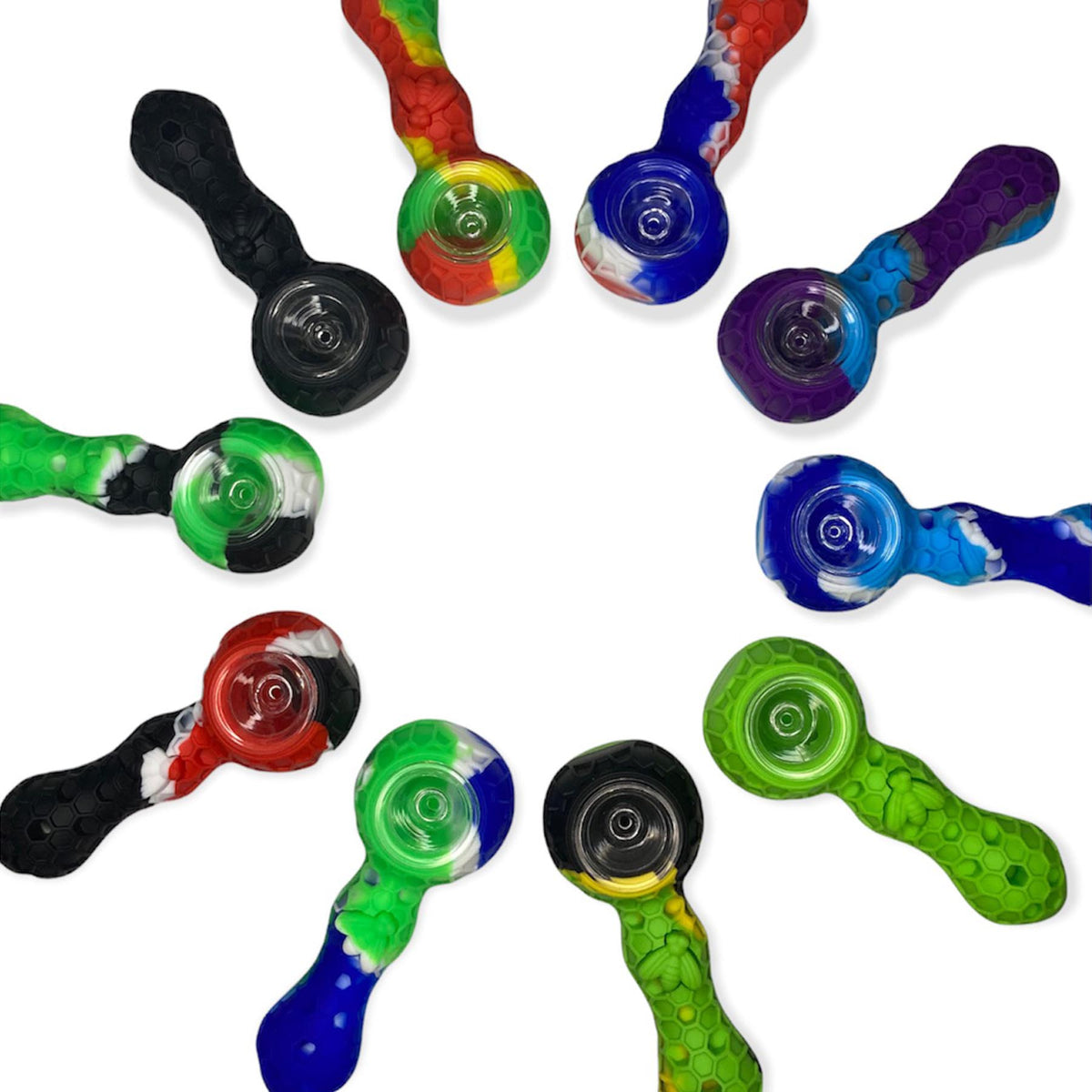 Best quality Silicone Hand Pipe with Glass Bowl